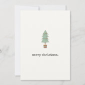 シンプルクリスマスの木タイプライター シーズンカード (正面)