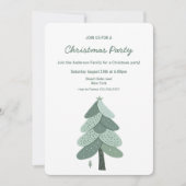 シンプルクリスマスの木パーティー 招待状 (正面)
