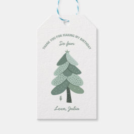 シンプルクリスマスの木誕生日 ギフトタグ