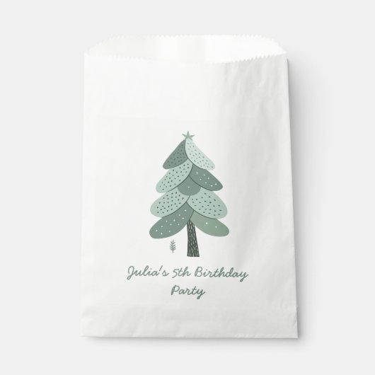 シンプルクリスマスの木誕生日 フェイバーバッグ (正面)