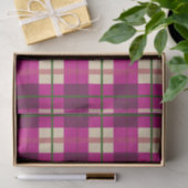 シンプルクリスマスの格子模様ピンクの紫市松模様に 薄葉紙 (ギフト)