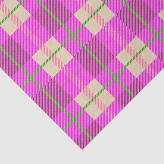 シンプルクリスマスの格子模様ピンクの紫市松模様に 薄葉紙 (詳細)