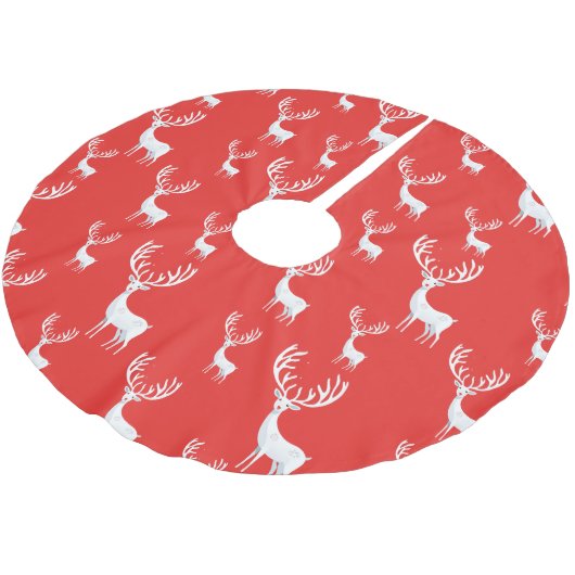 シンプルクリスマスの模様 ブラッシュドポリエステルツリースカート (アングル)