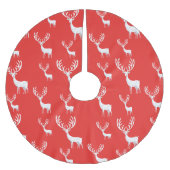 シンプルクリスマスの模様 ブラッシュドポリエステルツリースカート (正面)