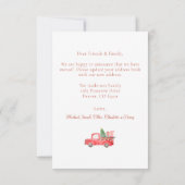 シンプルクリスマスの玄関ドアの移動告知 招待状 (裏面)