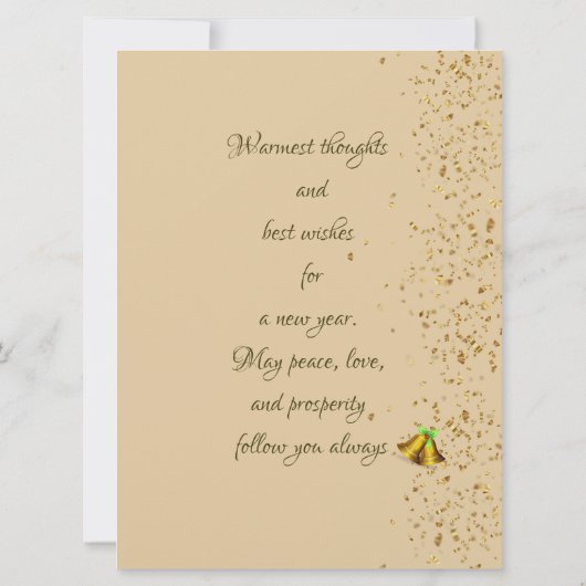 シンプルクリスマスの玉2写真ホリデーカード (裏面)