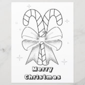 シンプルクリスマスの着色ペー子供へジ (正面)