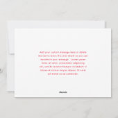 シンプルクリスマスの赤い写真モダンコラージュ シーズンカード (裏面)