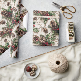 シンプルクリスマスエレガントギフトラップトレンディー ラッピングペーパー