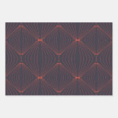 シンプルクリスマスエレガントグラフインスパイアパターン ラッピングペーパーシート (正面3)