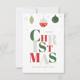 シンプルクリスマスエレガントグリーティングカード。 カード