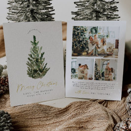 シンプルクリスマスエレガントツリー写真クリスマス シーズンカード