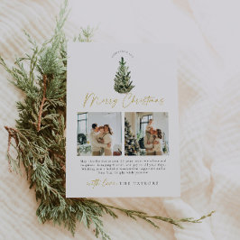 シンプルクリスマスエレガントツリー写真クリスマス シーズンカード
