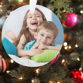 シンプルクリスマスカスタム文字モダン写真オーナメント オーナメント