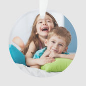 シンプルクリスマスカスタム文字モダン写真オーナメント オーナメント (正面)