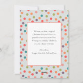 シンプルクリスマスカラフル家族の写真 シーズンカード (裏面)