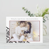 シンプルクリスマスクラシックのプレド写真 シーズンカード (スタンド正面)