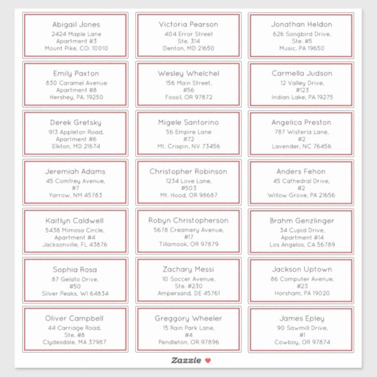 シンプルクリスマスジョイホリデーゲストアドレス シール (シート)