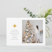 シンプルクリスマススター写真 シーズンカード (スタンド正面)