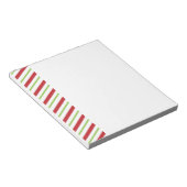 シンプルクリスマスストライプ ノートパッド (アングル)