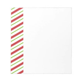 シンプルクリスマスストライプ ノートパッド