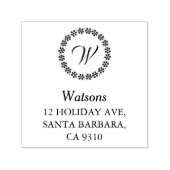 シンプルクリスマススノーフレーク家族の住所 セルフインキングスタンプ (デザイン)