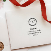 シンプルクリスマススノーフレーク家族の住所 セルフインキングスタンプ