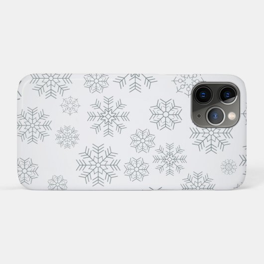 シンプルクリスマススノーフレーク模様iPhone Xケース Case-Mate iPhoneケース (裏面(横))