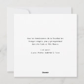 シンプルクリスマススペインの2 Photo Feliz Navidad シーズンカード (裏面)