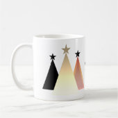 シンプルクリスマスツリーバラ金ゴールド名 コーヒーマグカップ (左)