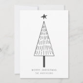 シンプルクリスマスツリーフォトフラット シーズンカード (正面)