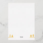 シンプルクリスマスツリーフレームフォイルホリデーカード 箔シーズンカード (裏面)