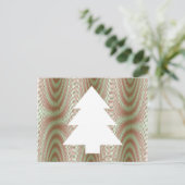 シンプルクリスマスツリーブラック&ホワイトストライプズトリップ(幻覚体験)のような ポストカード (スタンド正面)