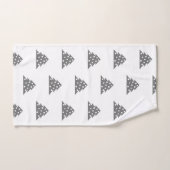 シンプルクリスマスツリー型浴用タオルセット バスタオルセット (ハンドタオル)