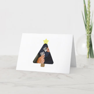 シンプルクリスマスツリー妊娠のお知らせ シーズンカード