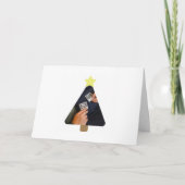 シンプルクリスマスツリー妊娠のお知らせ シーズンカード (正面)