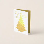 シンプルクリスマスツリー季節のごあいさつホリデイ 箔カード (正面)