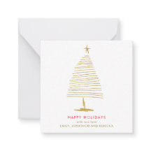 シンプルクリスマスツリー金ゴールドフェイクグリッター