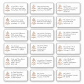 シンプルクリスマスツリー18受信者名アドレス シール (正面)