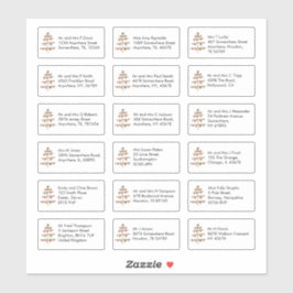 シンプルクリスマスツリー18受信者名アドレス シール