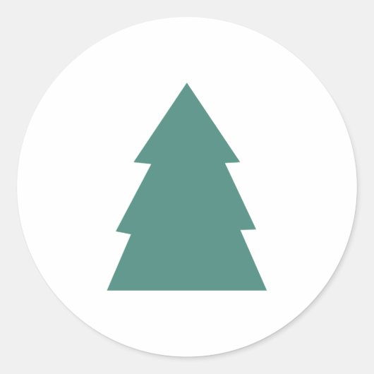 シンプルクリスマスツリー ラウンドシール (正面)