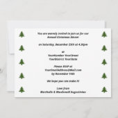 シンプルクリスマスディナー招待状 招待状 (裏面)