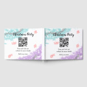 シンプルクリスマスパーティーWebサイトバーコードQR追加名 ゲストブック (全面)