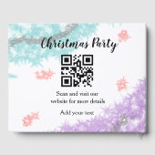 シンプルクリスマスパーティーWebサイトバーコードQR追加名 ゲストブック (裏面)