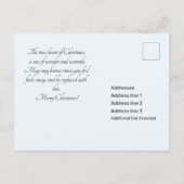 シンプルクリスマスピックルボールカスタム文字  ポストカード (裏面)