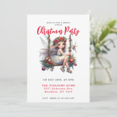 シンプルクリスマスフェアリーパーティの招待状 招待状 (スタンド正面)