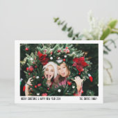 シンプルクリスマスフォトカード シーズンカード (スタンド正面)