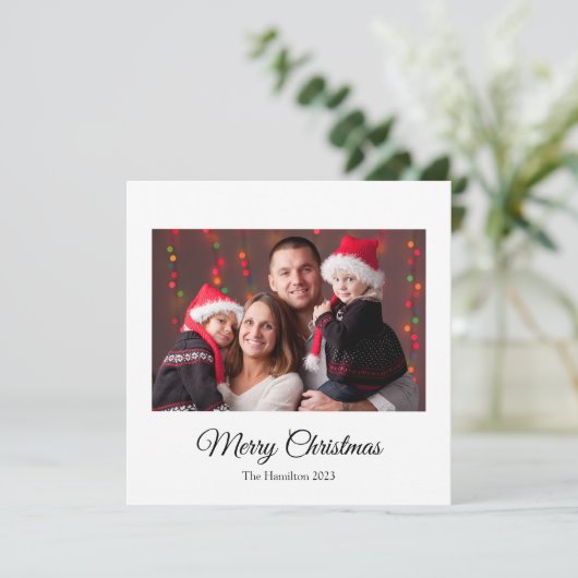 シンプルクリスマスフォトグリーティングクリスマスカード シーズンカード (スタンド正面)