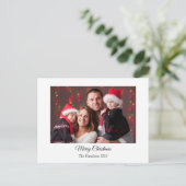 シンプルクリスマスフォトグリーティングクリスマスポストカード シーズンポストカード (スタンド正面)