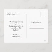 シンプルクリスマスフォトグリーティングクリスマスポストカード シーズンポストカード (裏面)